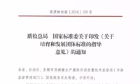 质检总局、国家标准委印发《关于培育和发展团体标准的指导意见》